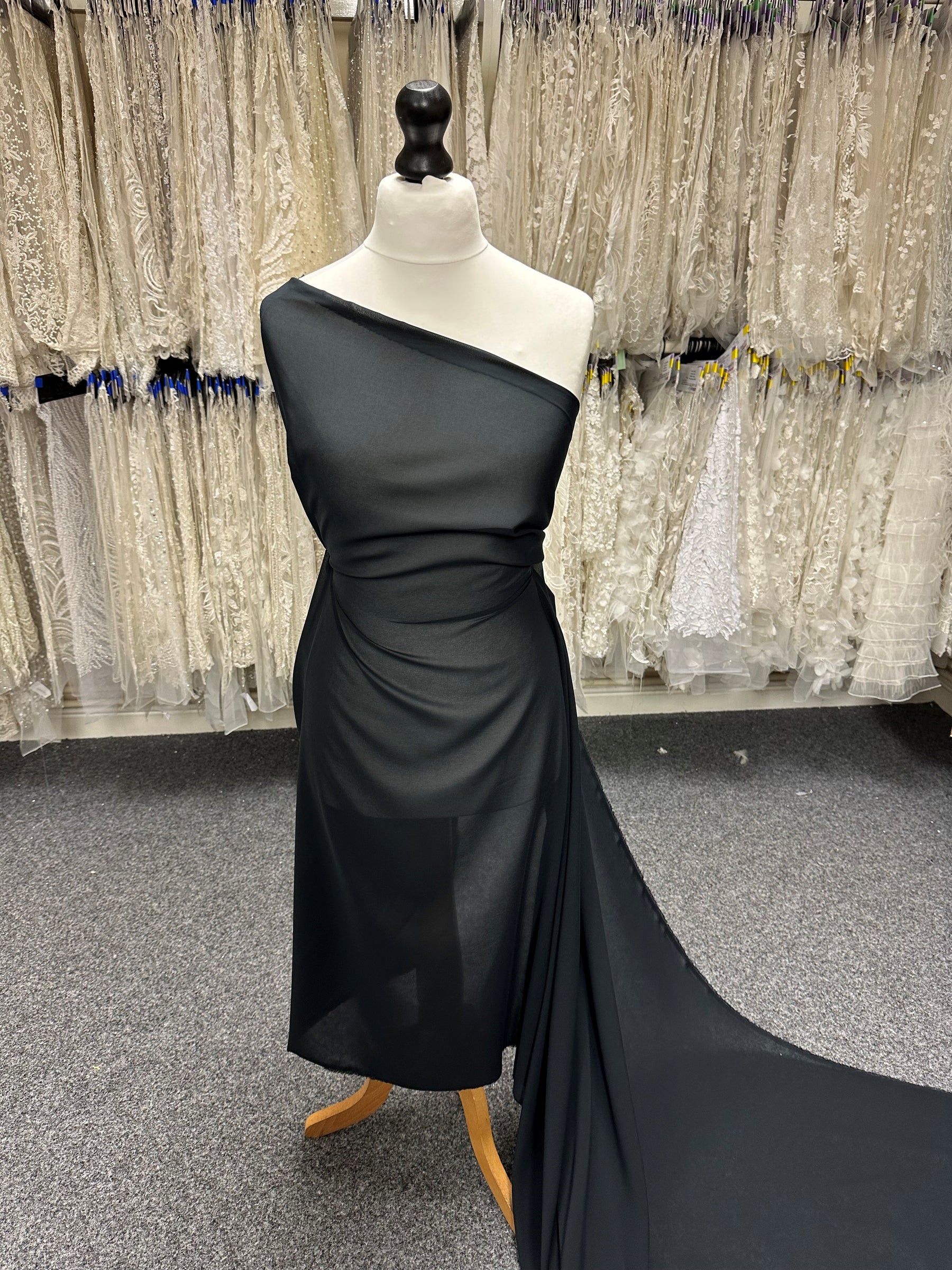 Black Chiffon Fabric - Serendipity Black Chiffon Fabric - Serendipity