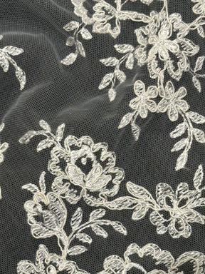 Ivory Unbeaded Corded Lace - Naomi (CF)