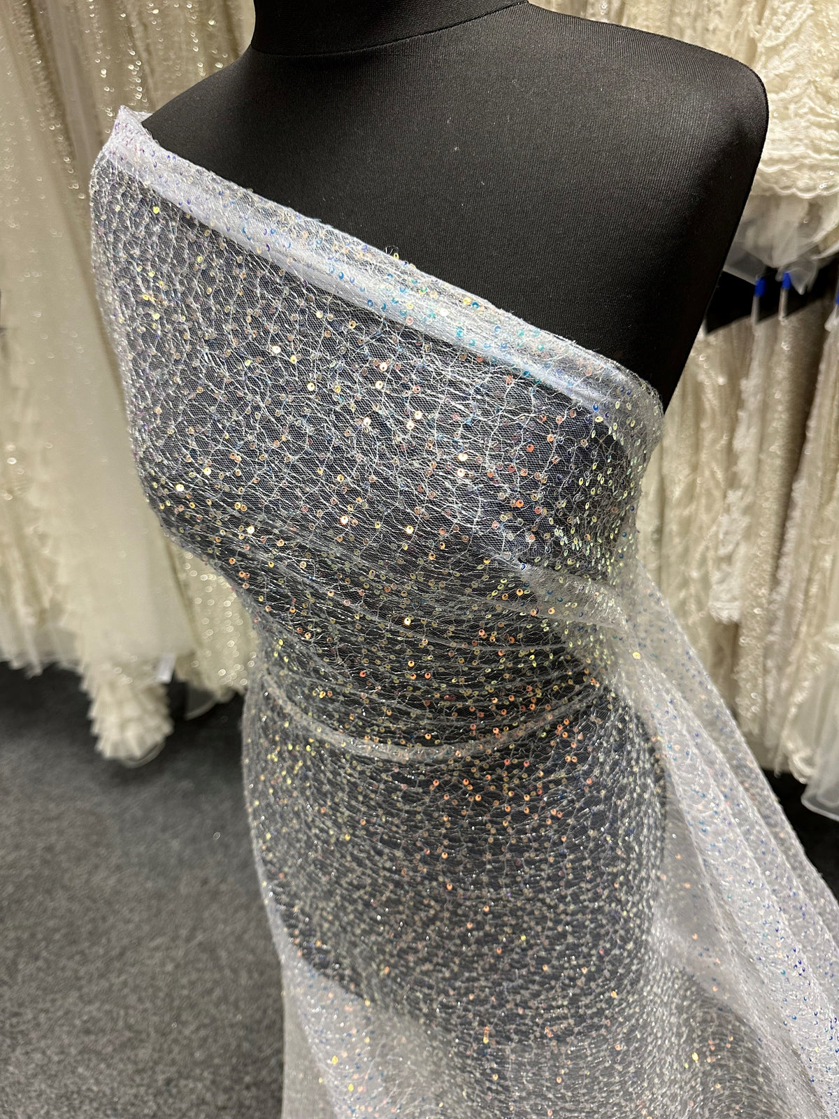 Iridescent Sequin Embellished Tulle - Estepona (CF)