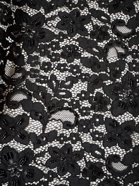 Black Beaded and Corded Lace - Annabel (CF)