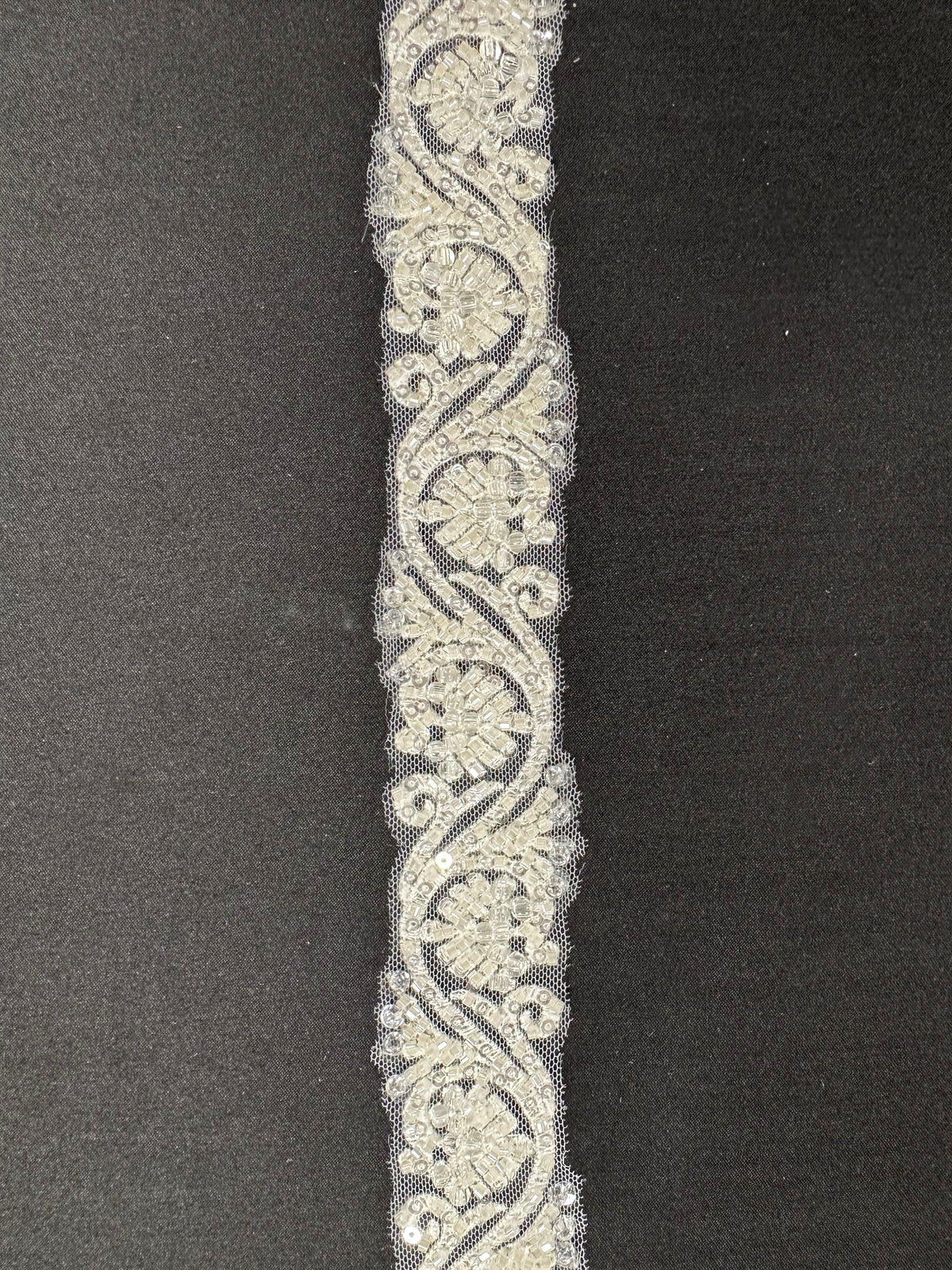 Ivory Beaded Lace Trim – Mantel
