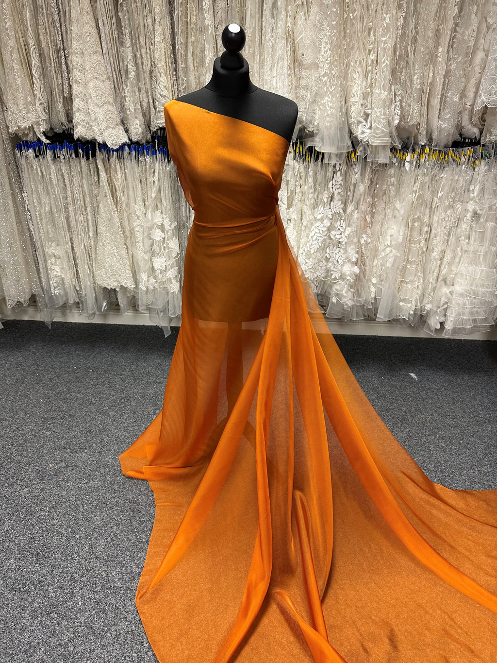 100 polyester dress Chestnut Polyester Chiffon