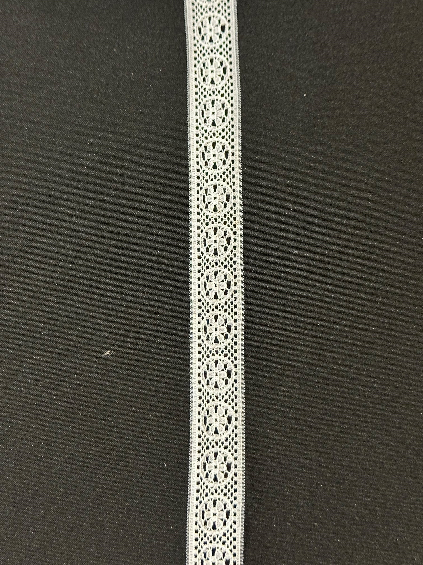 White Lace Trim - Walnut