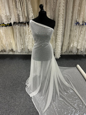 Ivory Sequinned Tulle - Lawful