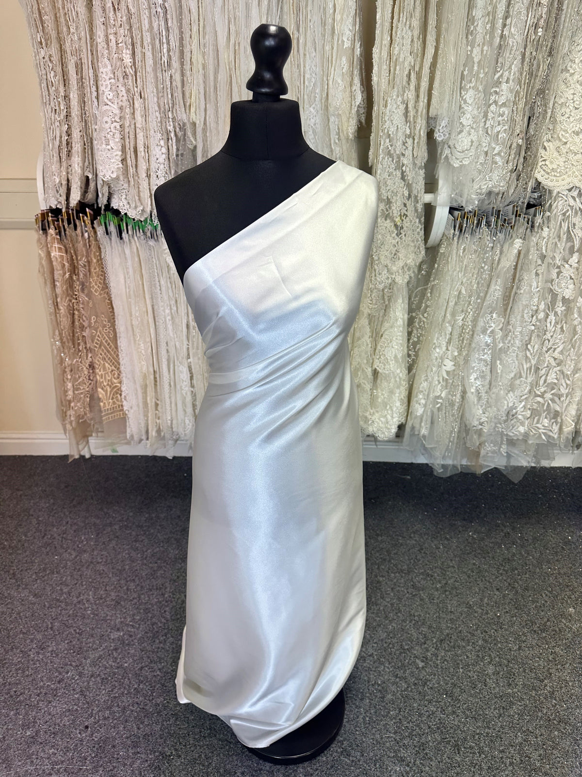 Ivory Polyester Satin - Sacred