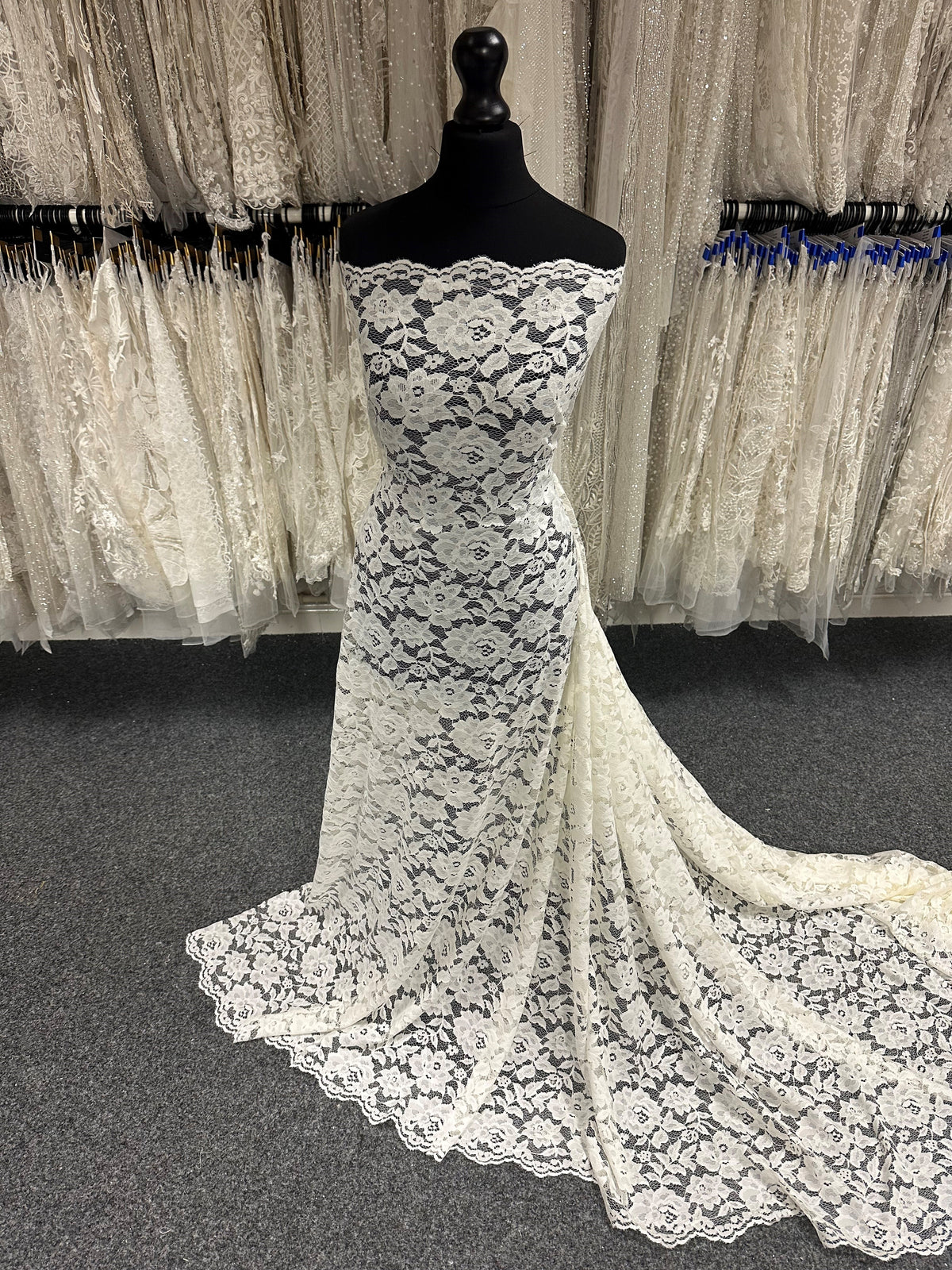 Ivory Raschel Lace - Jenica