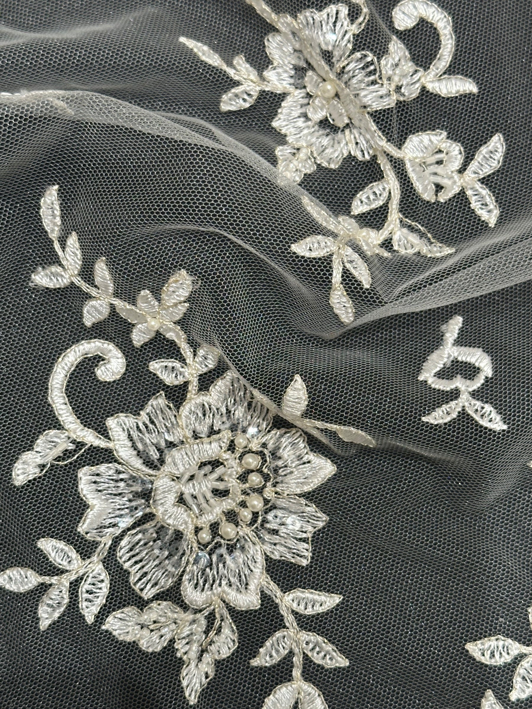 Ivory Beaded Lace - Languid