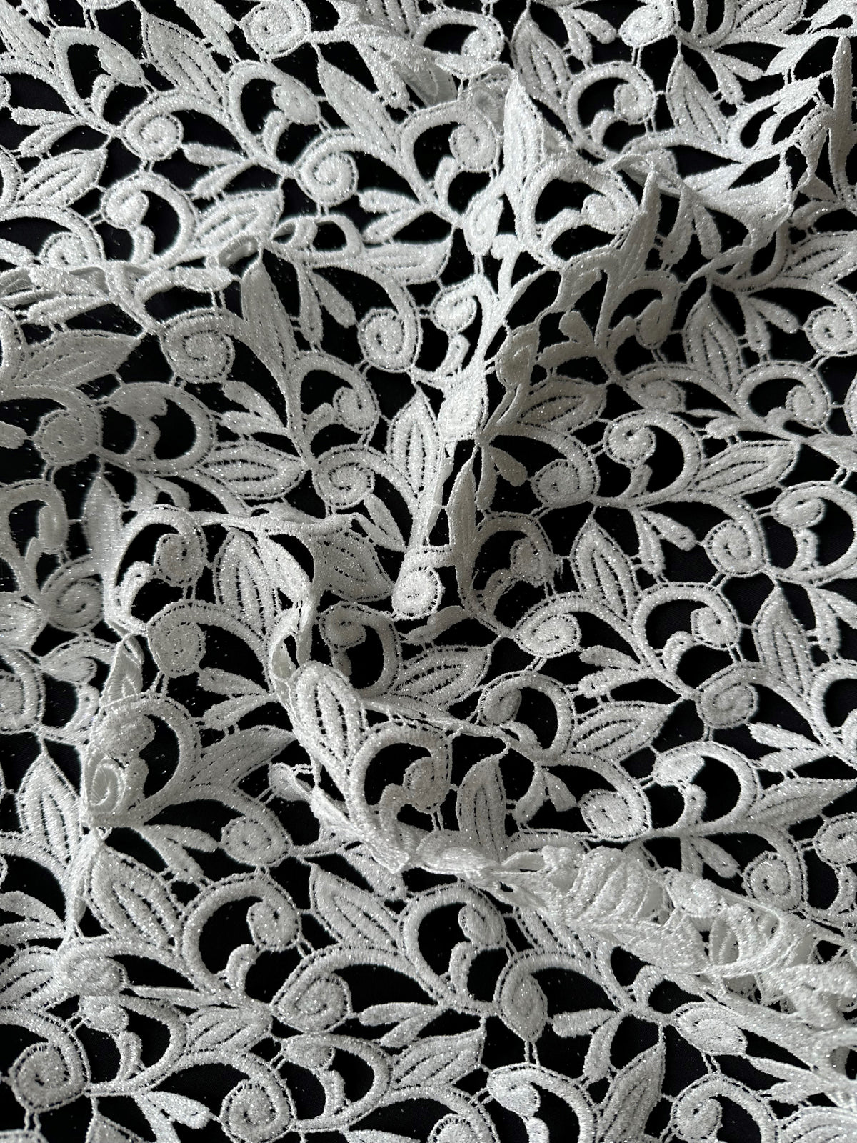 Ivory Glitter Guipure Lace - Isla (CF)