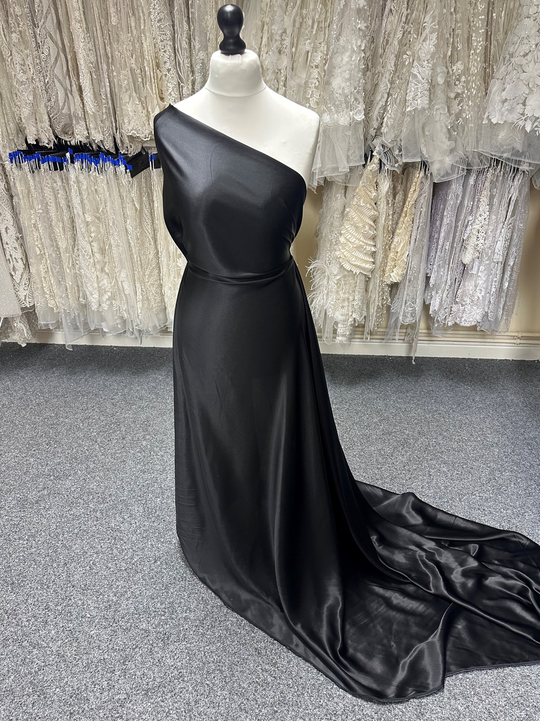 Black Silk Satin - Splendour Black Silk Satin - Splendour