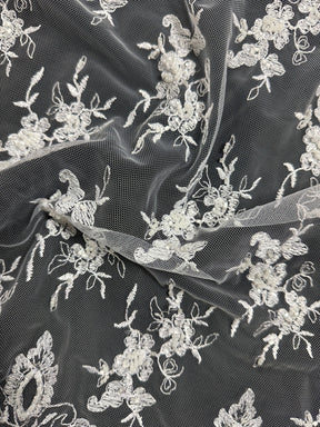 White Beaded Lace - Sappy