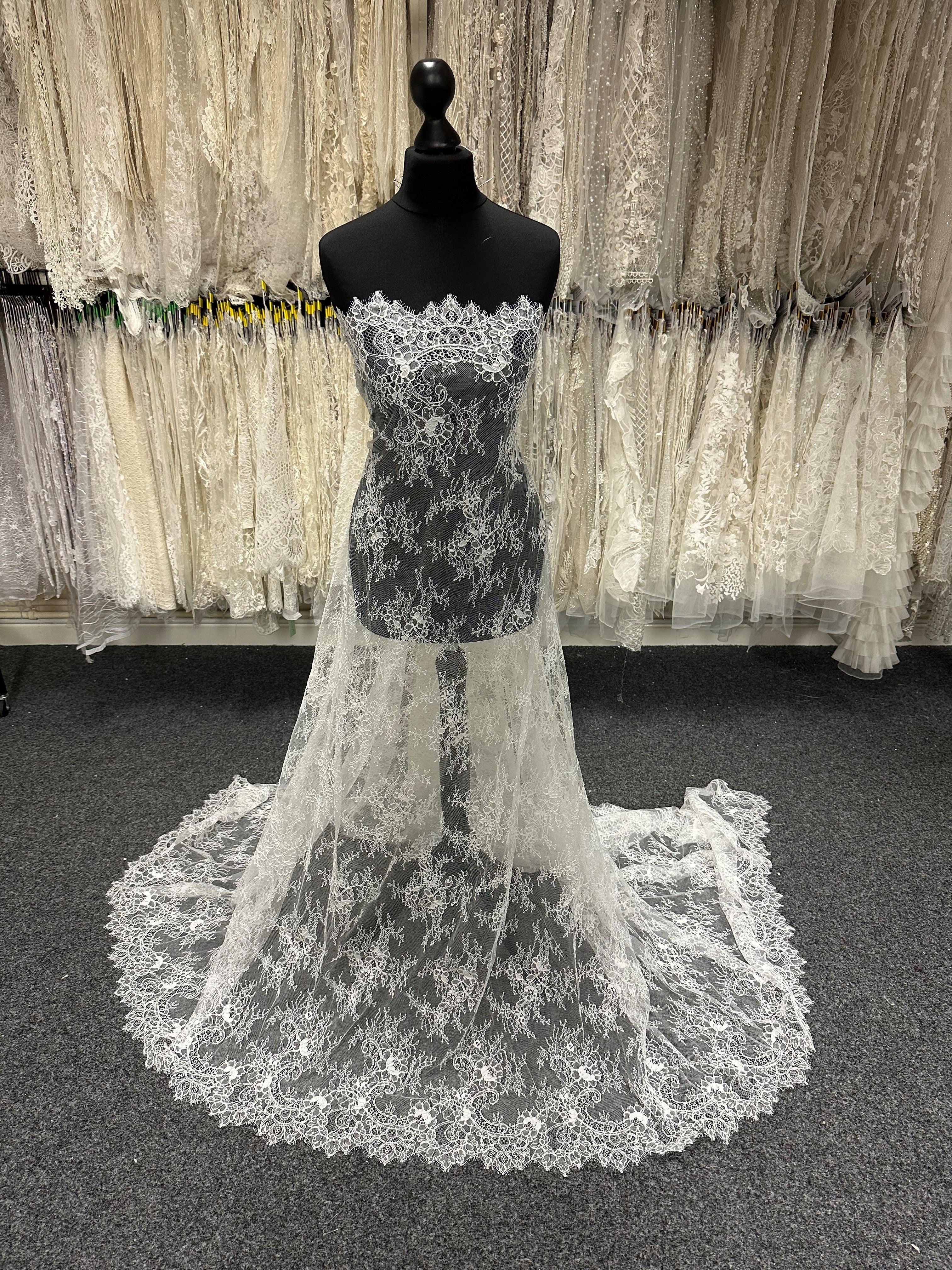 【即日発送】Curensology Cotton Lace All-in-One Ivory Corded Raschel Lace - Nubia