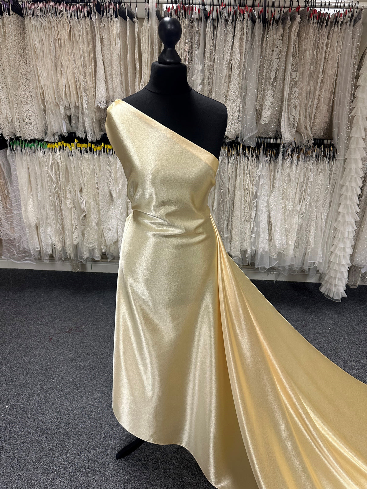 Lemon Polyester Crepe Back Satin - Desire