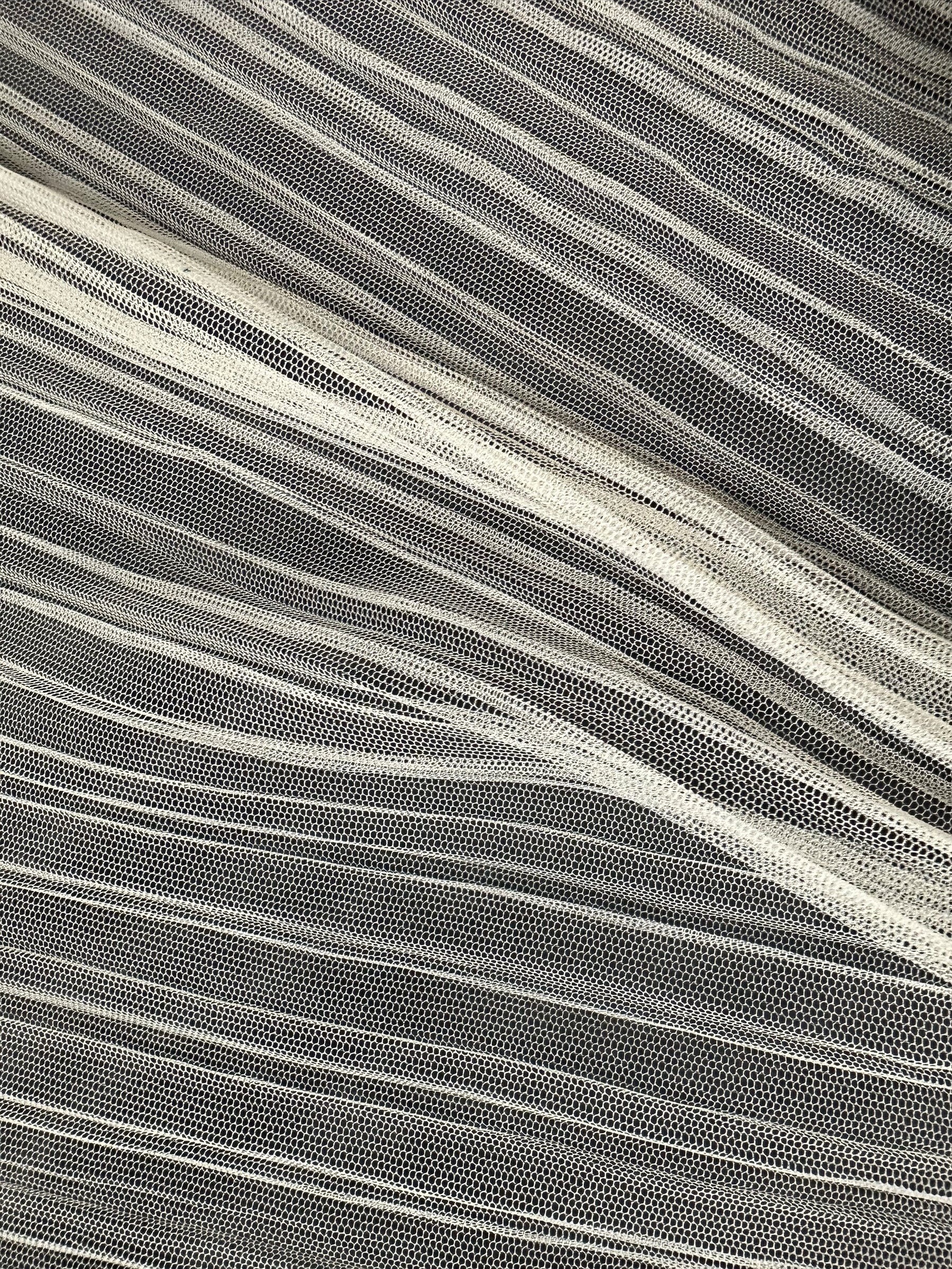 Ivory Pleated Polyamide Tulle - Dolce Vita (CF)