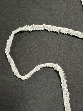 White Beaded Lace Trim - Ricarda T572