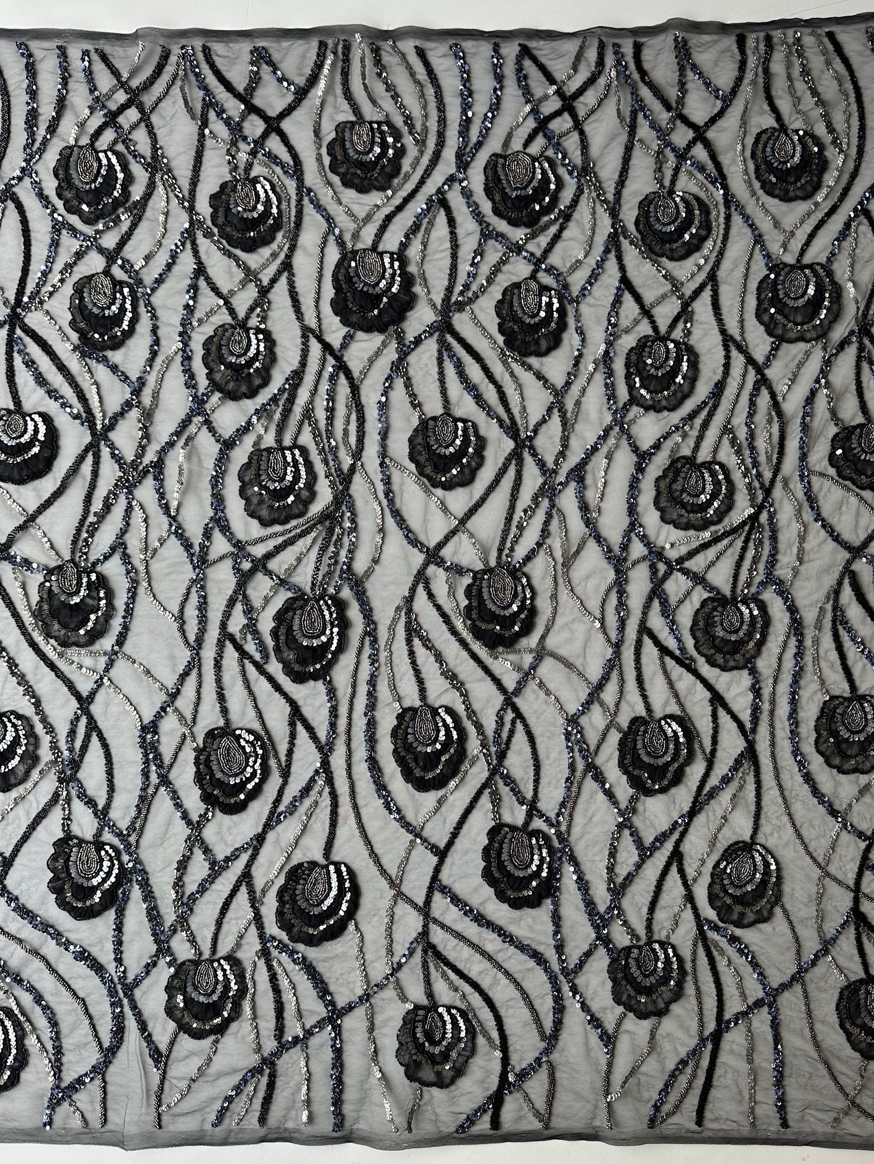 Black Beaded Lace - Betty