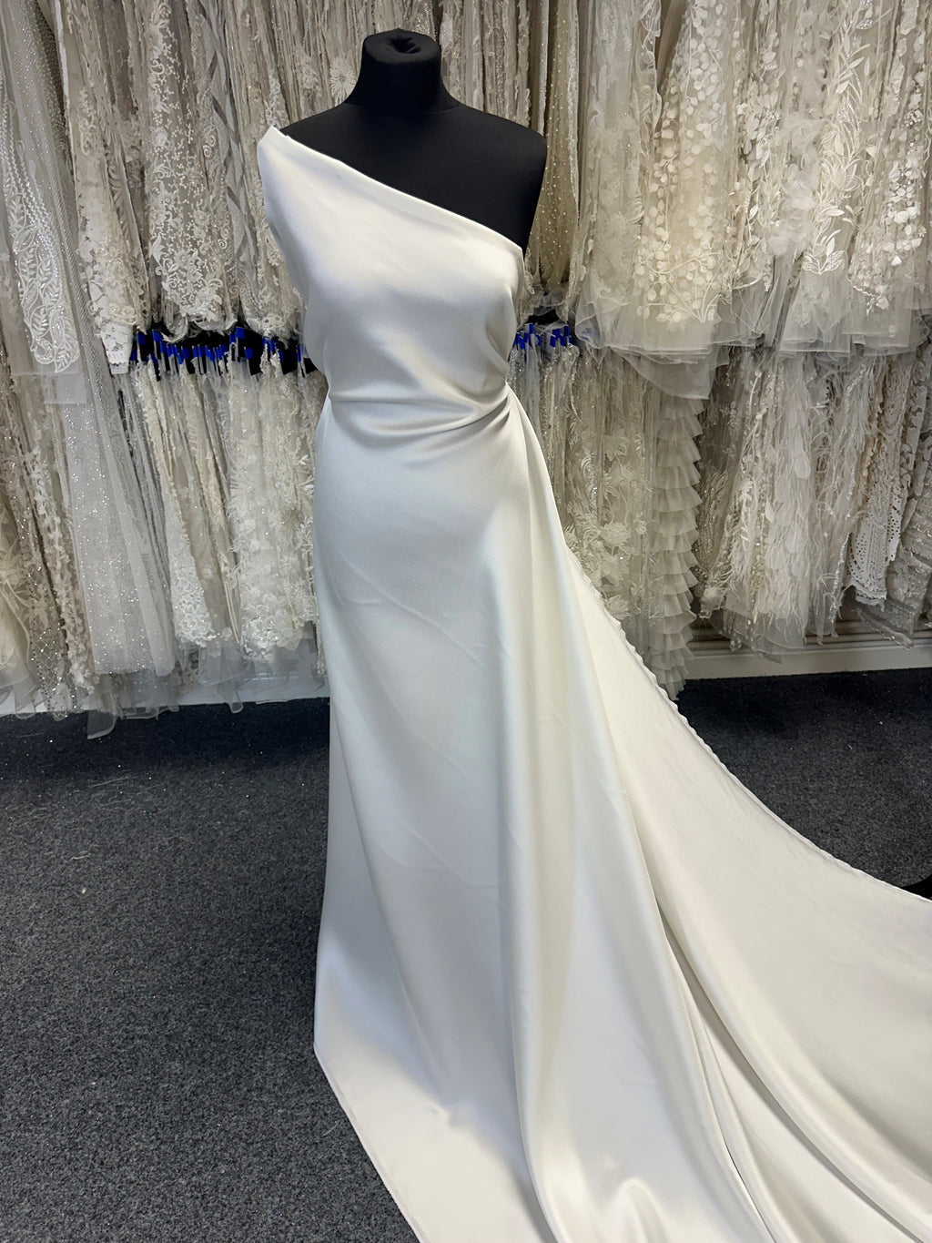 polyester wedding dress Maxi Dresses for sale this dress features a lace back that adds a romantic touch to the classic silhouette Polyester Mikado - Endearment