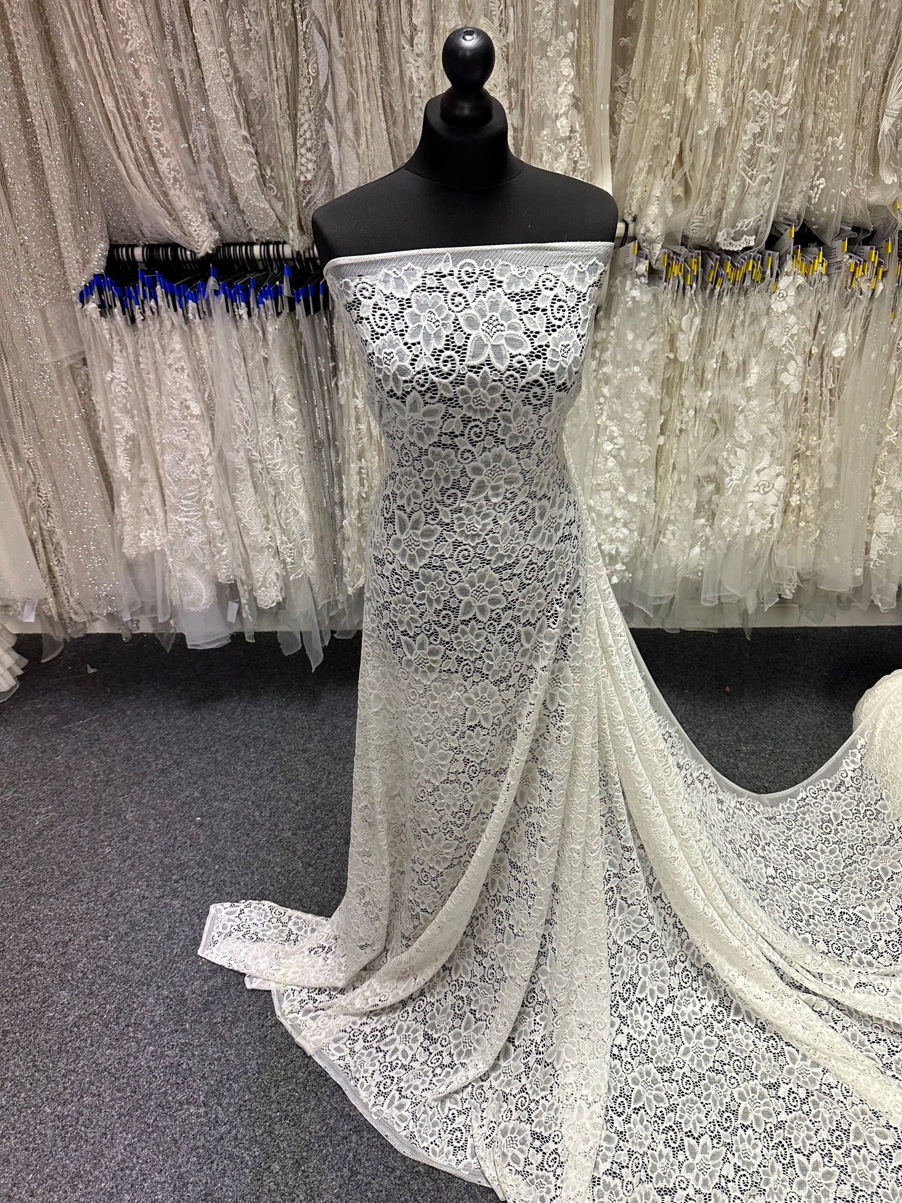 Ivory Stretch Guipure Lace  - Laud