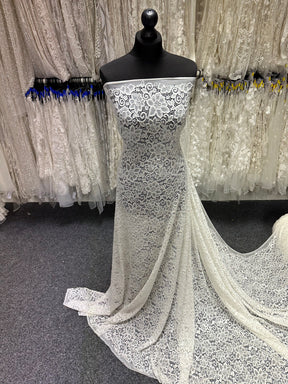 Ivory Stretch Guipure Lace  - Laud