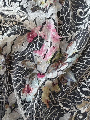Ivory Printed Sequin Tulle – EB3010