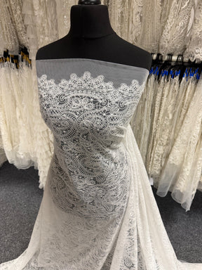 Ivory Embroidered Tulle - EB5017