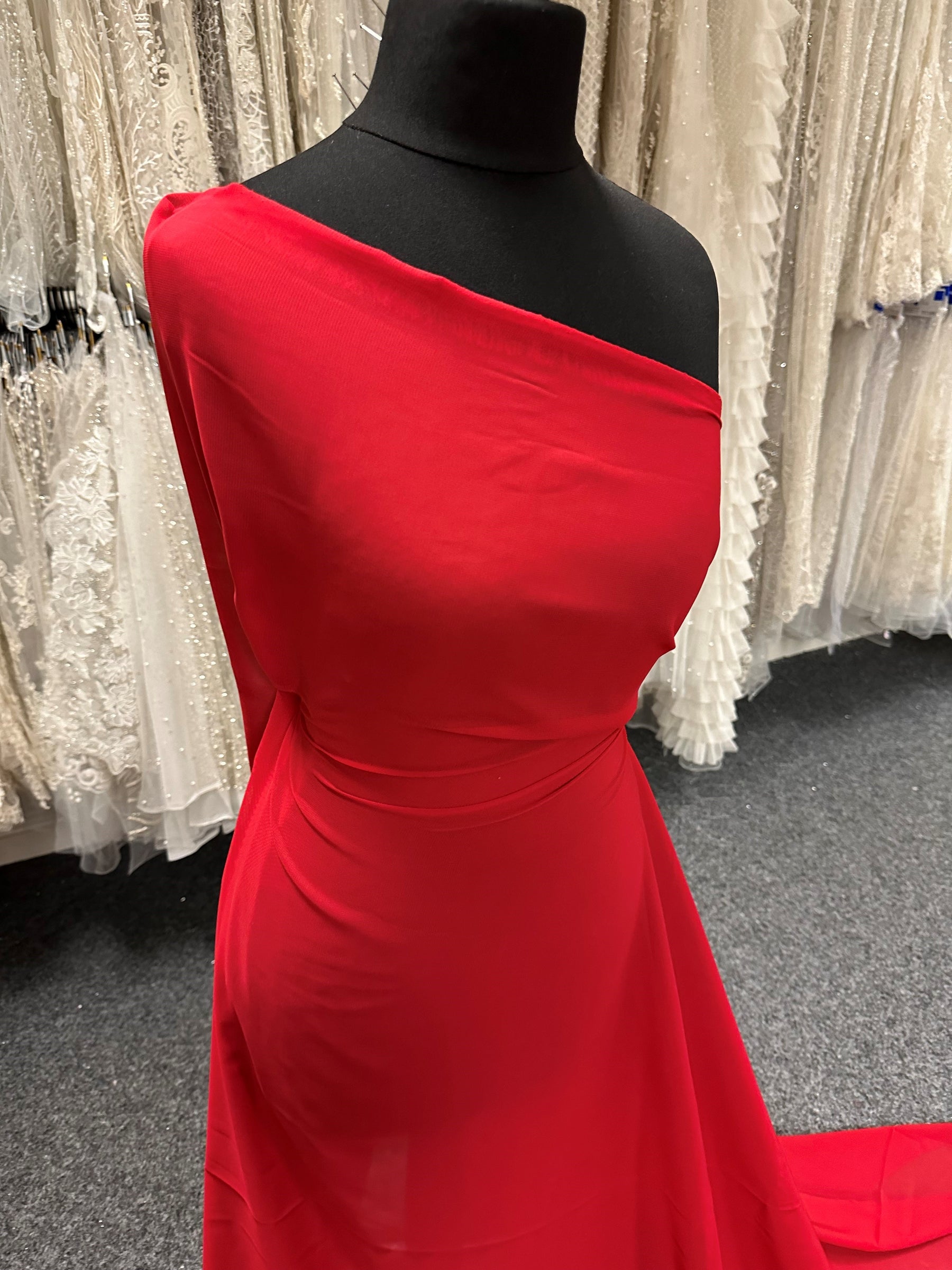 Red Polyester Chiffon - Benevolence