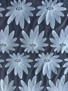 Ivory Sequin Embroidery Lace - Advance