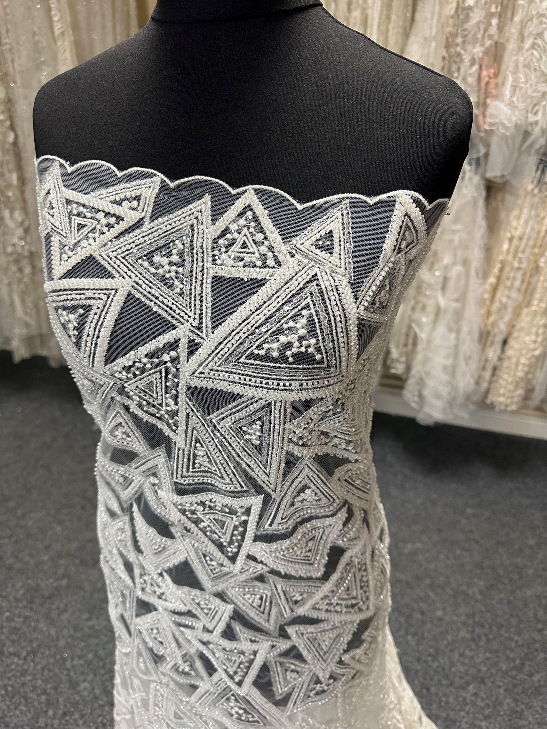 Ivory Beaded Lace Lia Ivory Beaded Lace Lia
