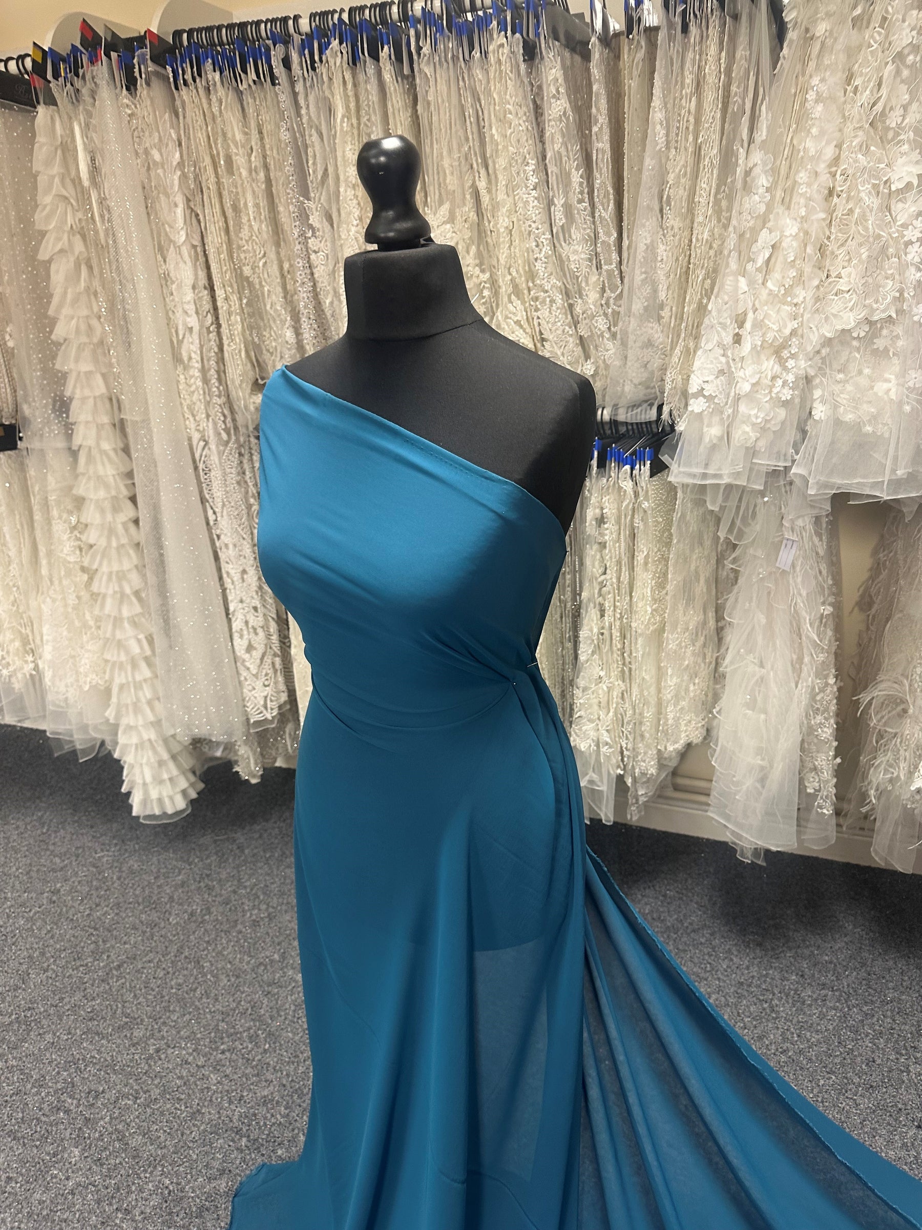 Teal Polyester Chiffon