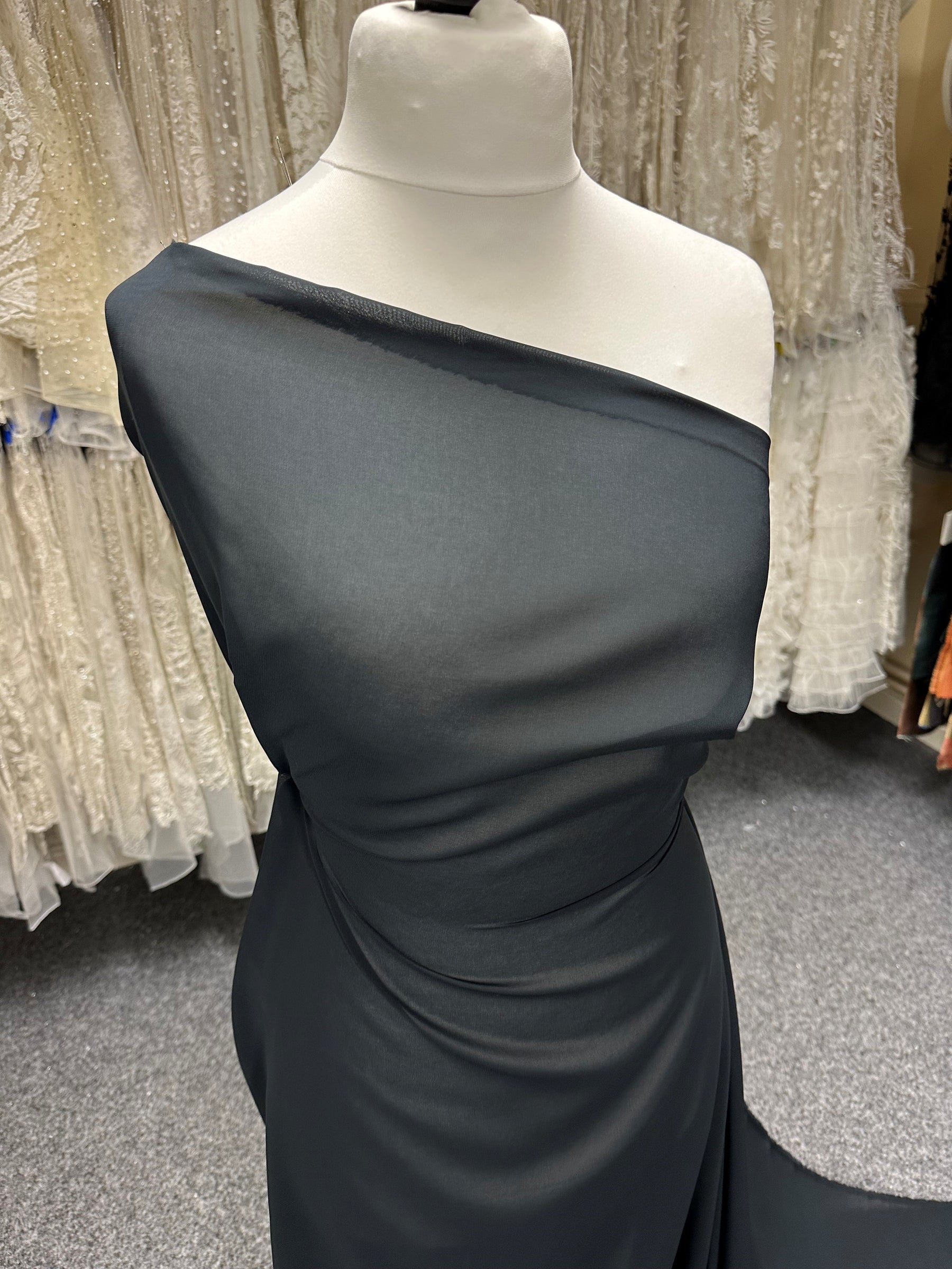 Black Chiffon Fabric - Serendipity Black Chiffon Fabric - Serendipity