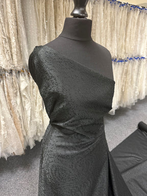 Black Jacquard Spot Fabric – Glee