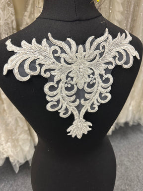Ivory Beaded Lace Applique - Macharism