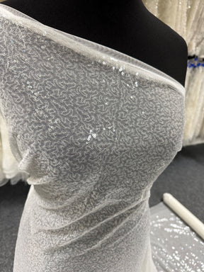 Ivory Sequinned Tulle - Lawful