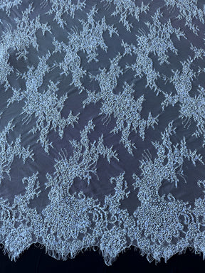 Ivory Hand Beaded Raschel Lace - Decima