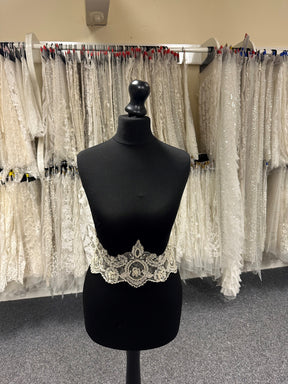 Cappuccino Embroidered Lace Trim - Sappy