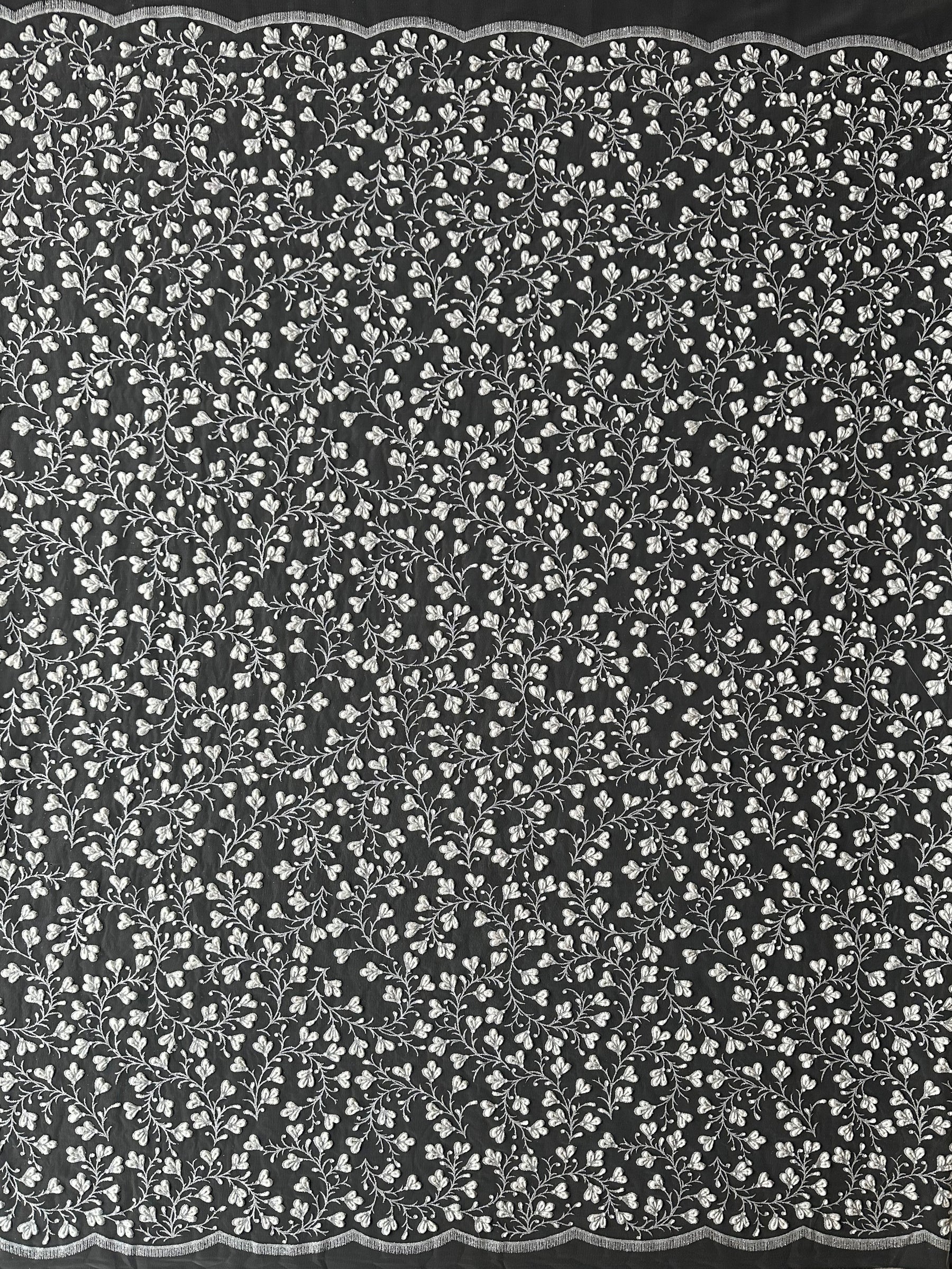 Ivory Glitter Puff Lace - Kinetic