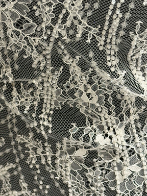 Ivory Corded and Sequin Lace - Cappie