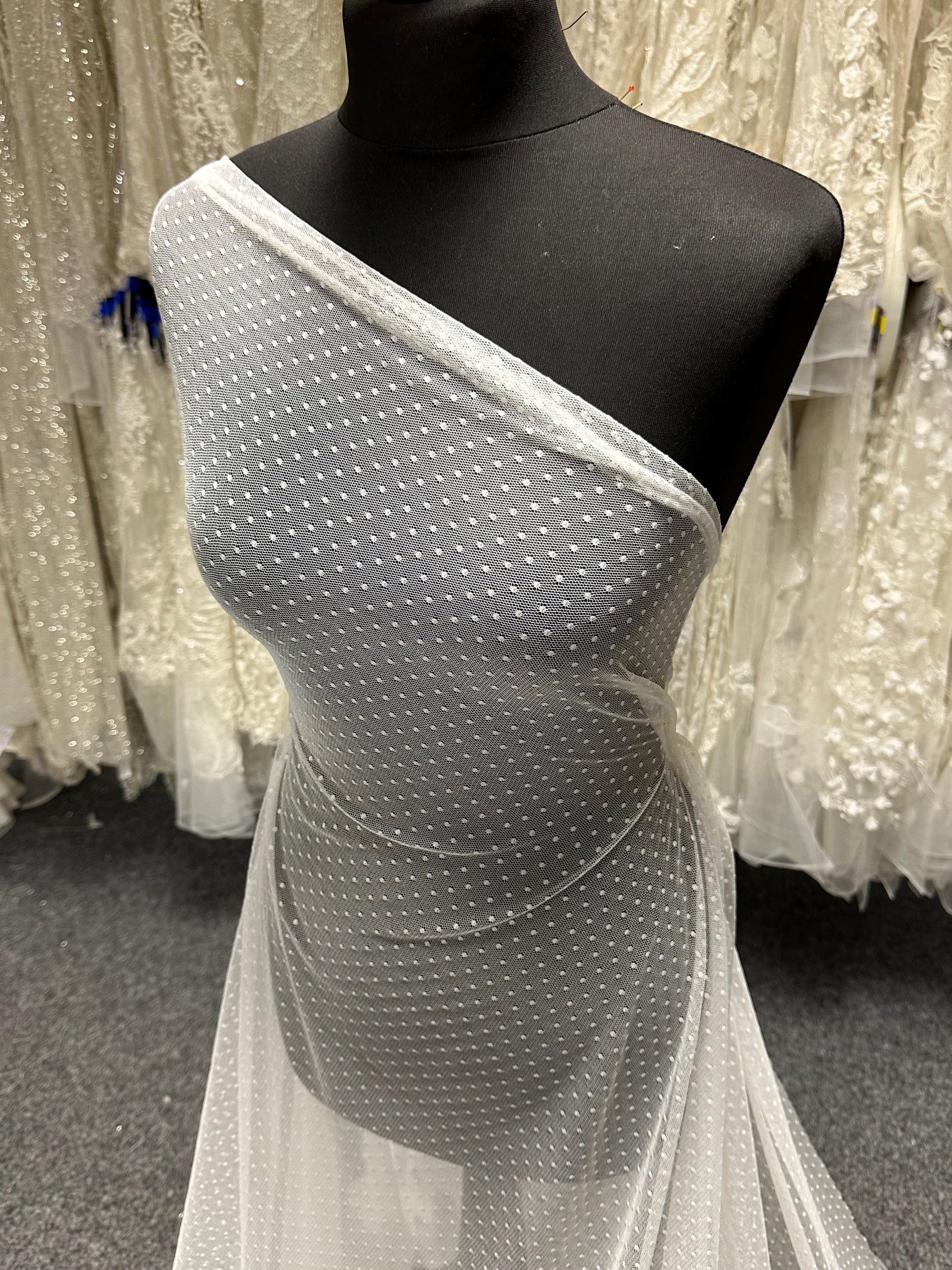 Ivory Stretch Spotted Tulle - Inspiration