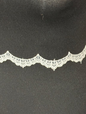 Ivory Embroidered Lace Trim - T232