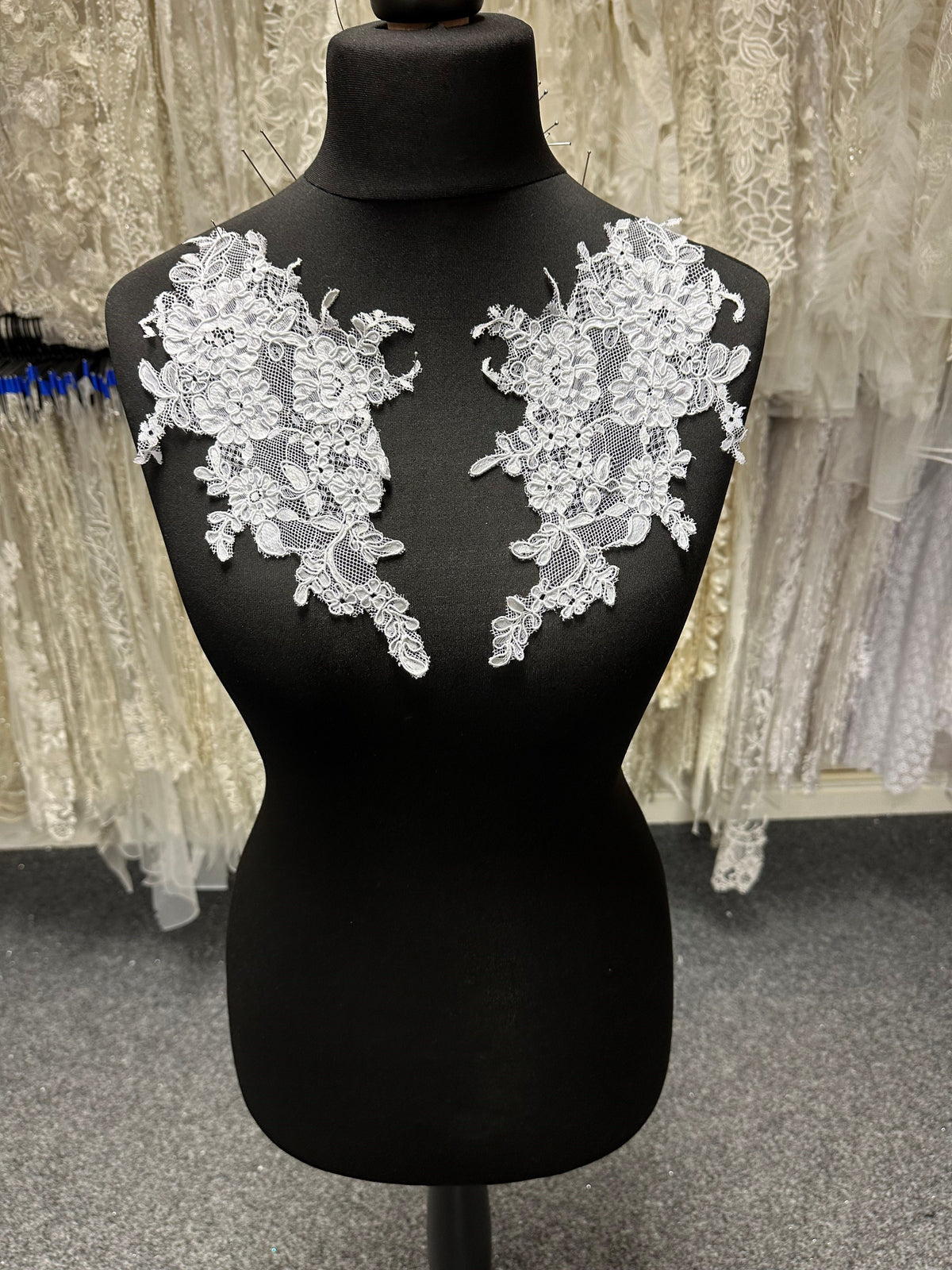 White Corded Lace Appliques - Eloise