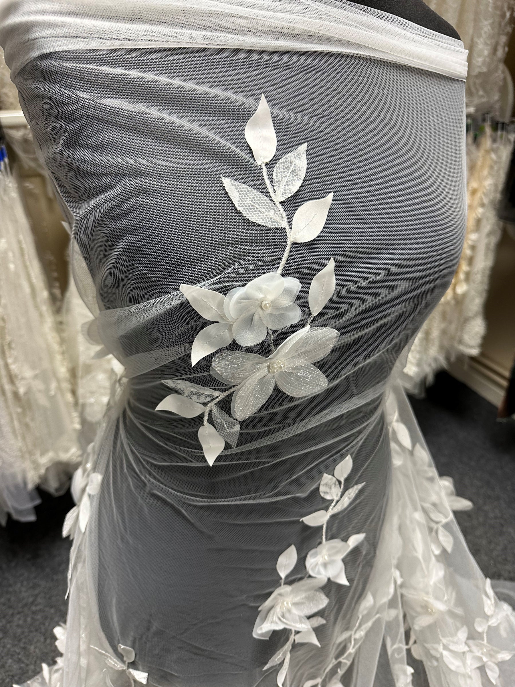 Ivory 3D Flower Lace - Portobella