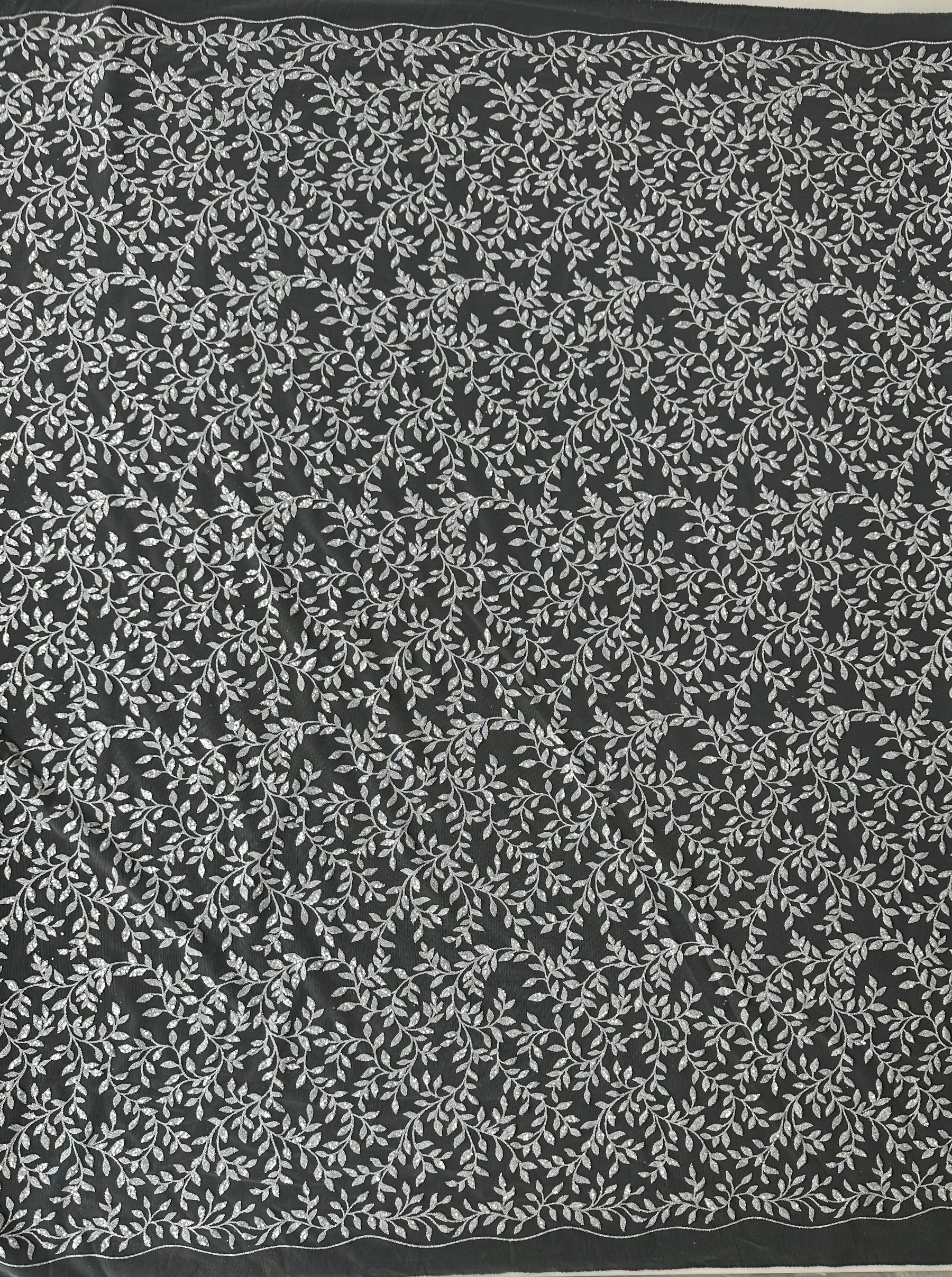 Ivory Glitter Lace - Simeon TU0061