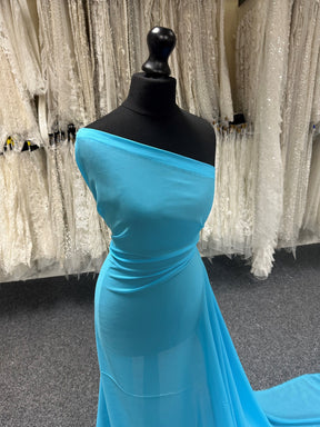 Turquoise Polyester Chiffon - Benevolence