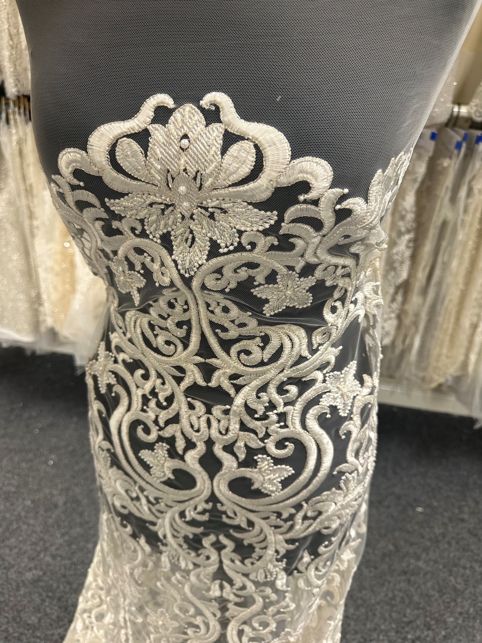 Ivory Embroidered Lace Hadley
