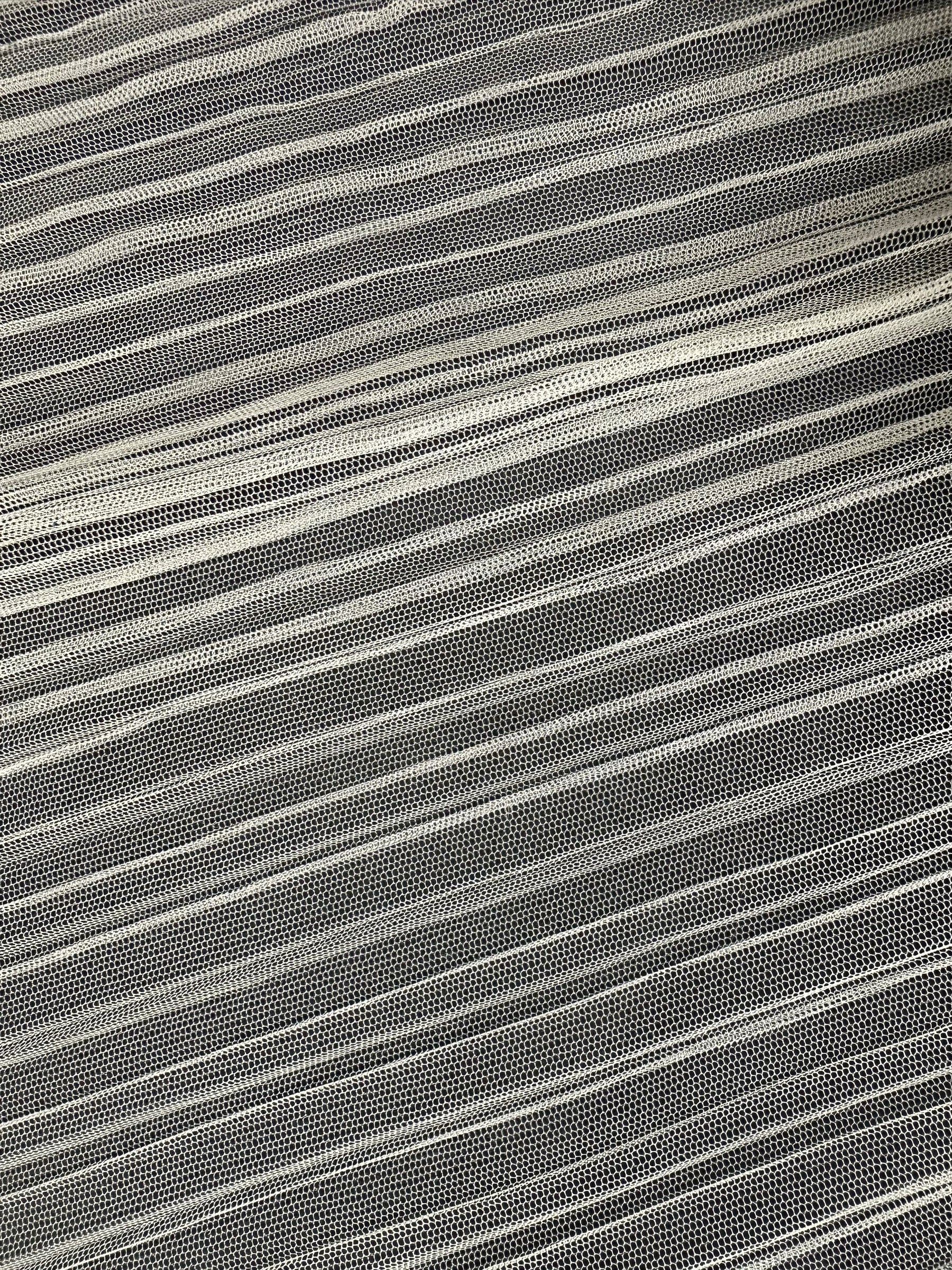 Ivory Pleated Polyamide Tulle - Dolce Vita (CF)