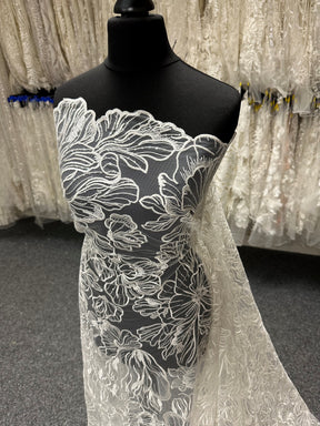 Ivory Embroidered Lace - Cosette