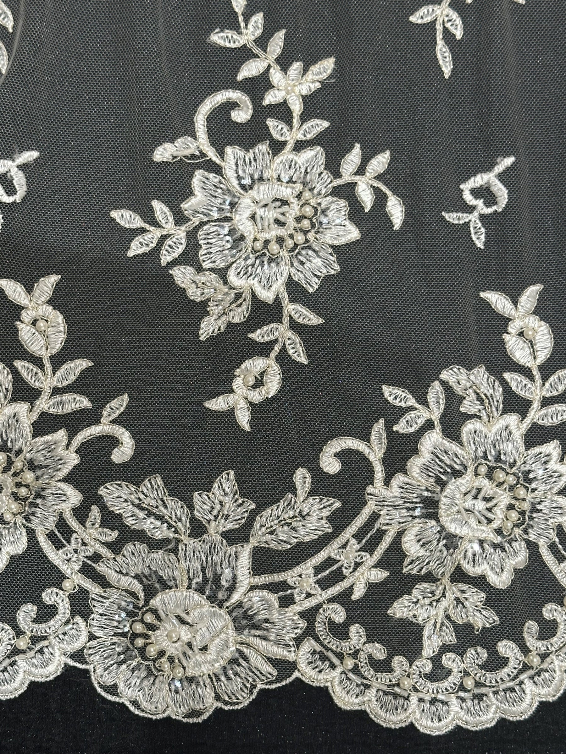 Ivory Beaded Lace - Languid