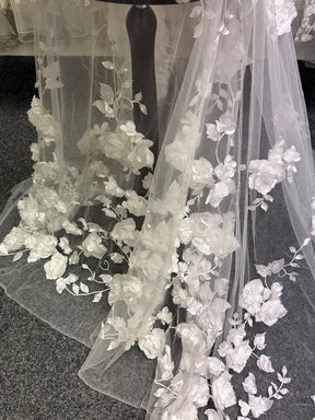 Ivory 3D Flower Lace - Helzel