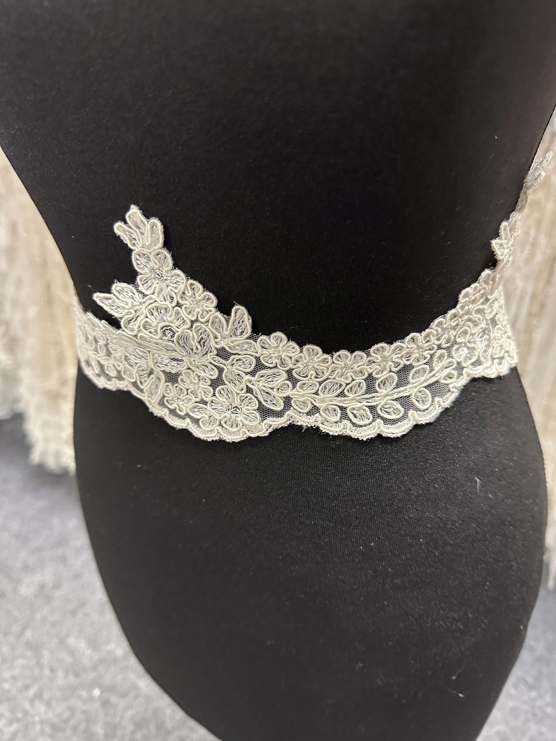 Ivory Corded Lace Trim - T16