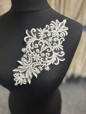 Ivory Sequin Lace Applique - AP 183 (CF)