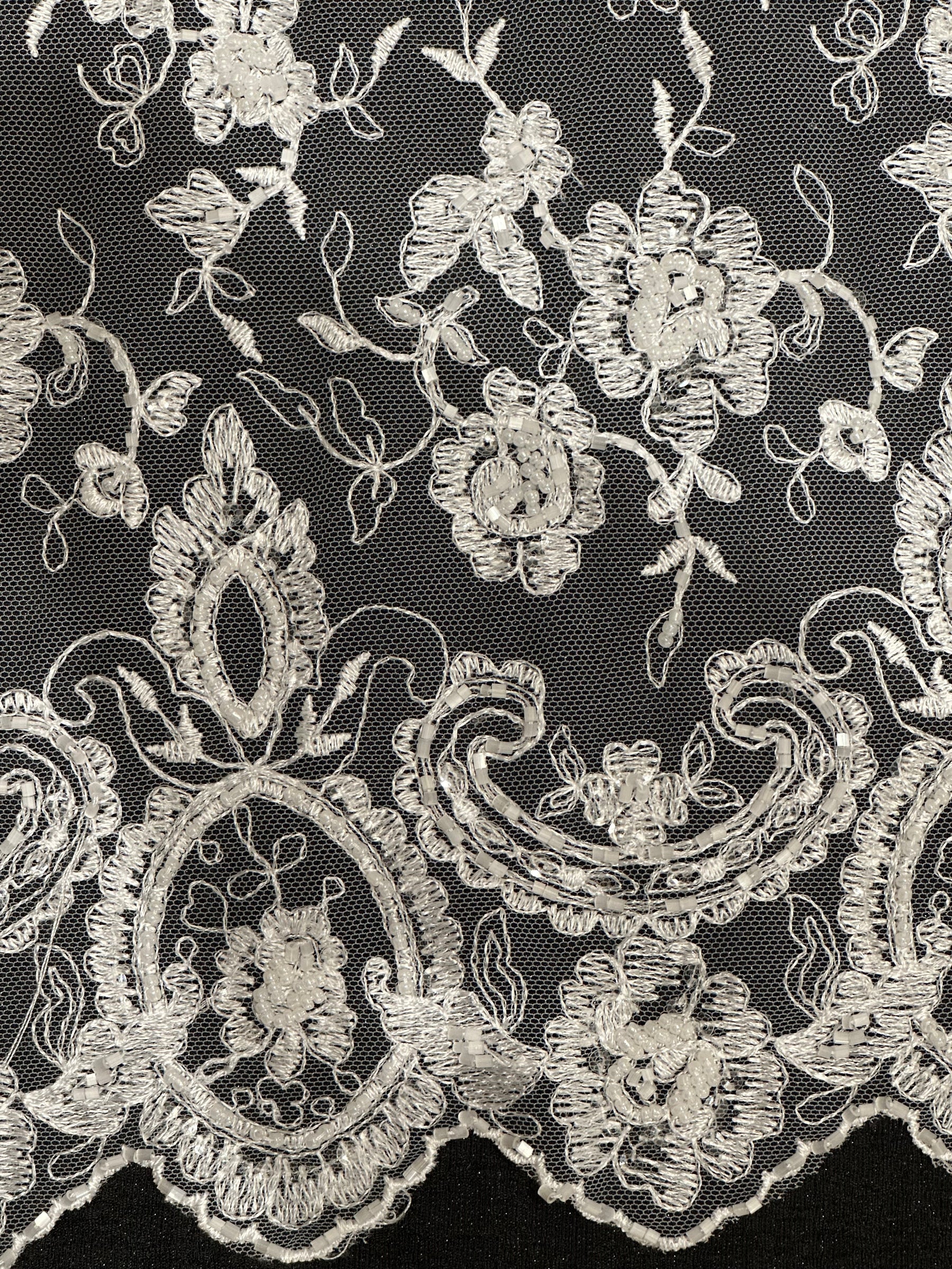 Ivory Sequin Lace - Sienna (CF)